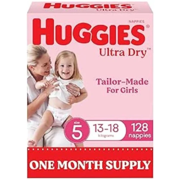 Huggies Ultra Dry Nappies Girls Size 5