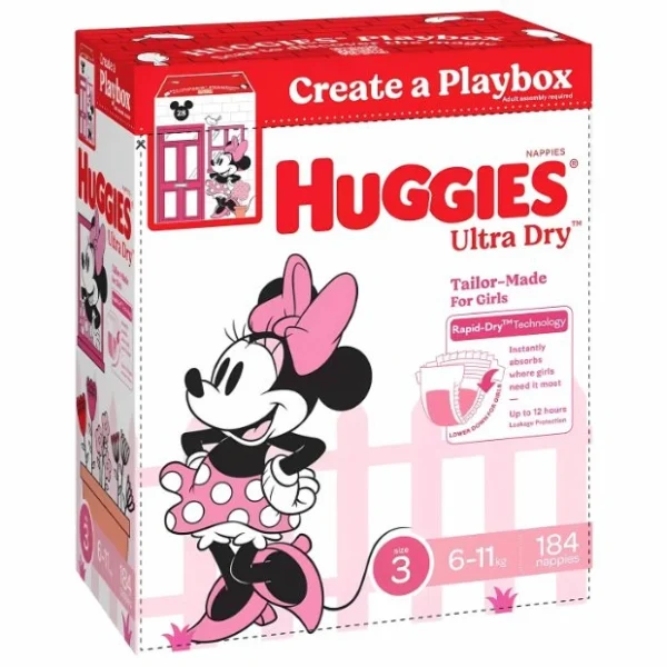 Huggies Ultra Dry Nappies Girls Size 3
