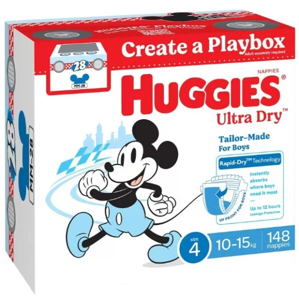 Huggies Ultra Dry Nappies Girls Size 4