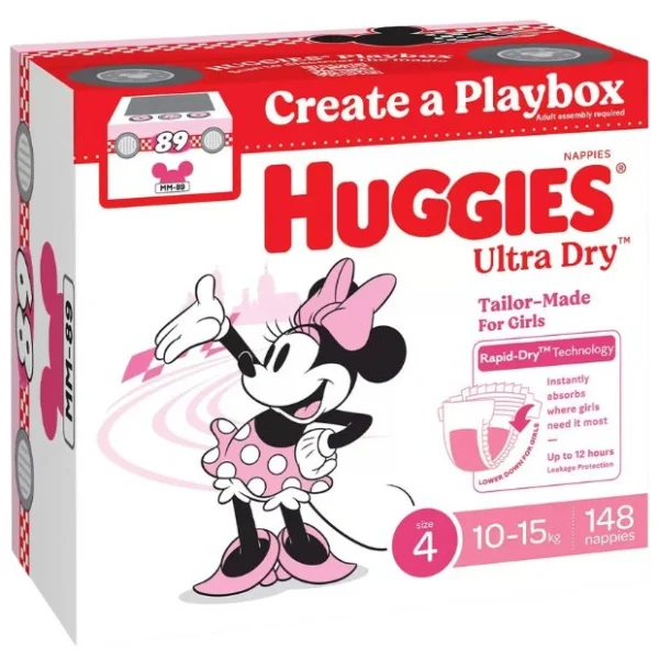 Huggies Ultra Dry Nappies Girls Size 4
