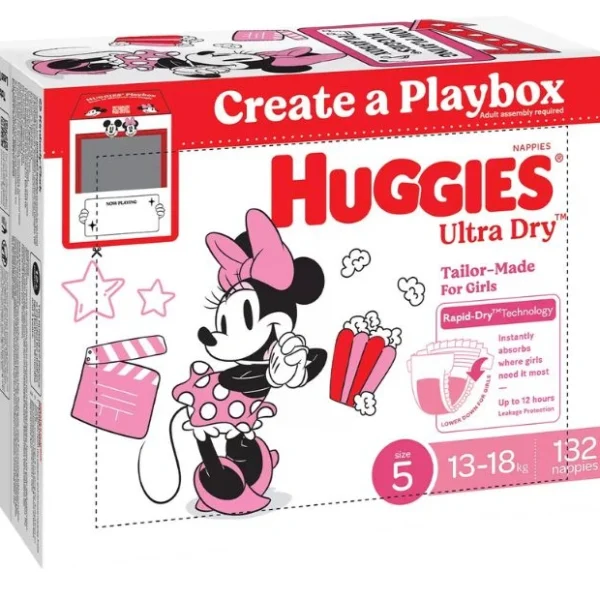 Huggies Ultra Dry Nappies Girls Size 5