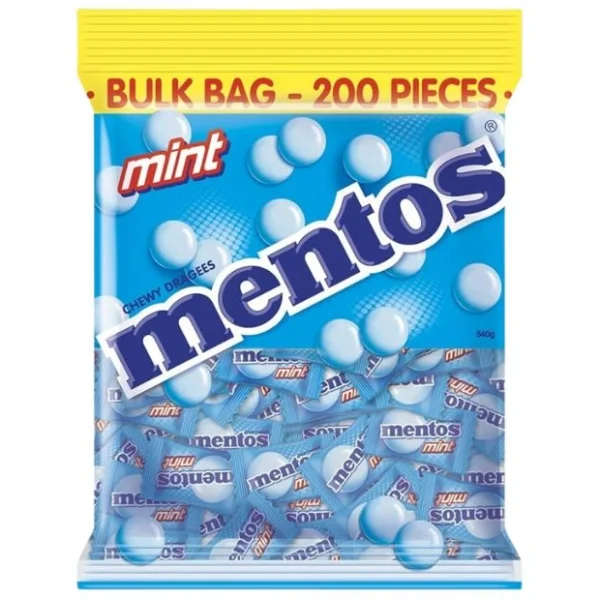 Mentos Mint Candy Pillowpack, Minty Freshness and Enjoyable Chew, 540g