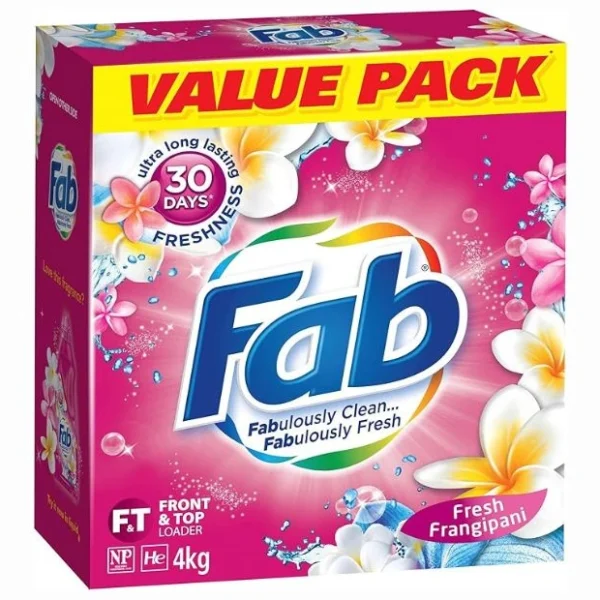 Fab Fresh Frangipani Laundry Powder Detergent 4Kg